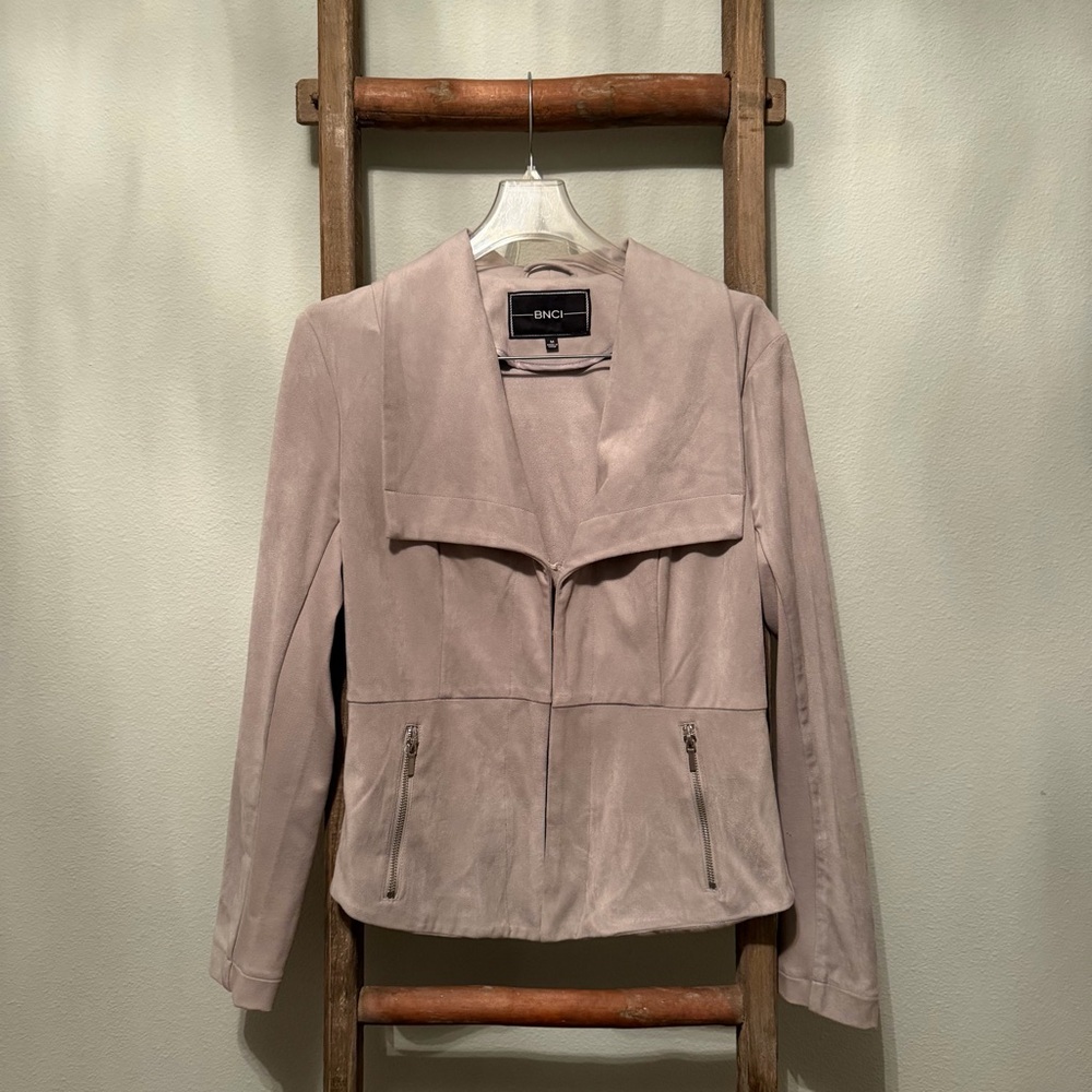 BNCI Ultrasuede moto-style blazer jacket, women’s medium!